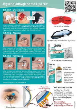 Lipo Nit Infoblock Lidpflege & Fragebogen Din A5 10 Blatt - Warennummer 49111090